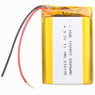 Low Temperature Lithium Battery Pack 103450 3000mAh