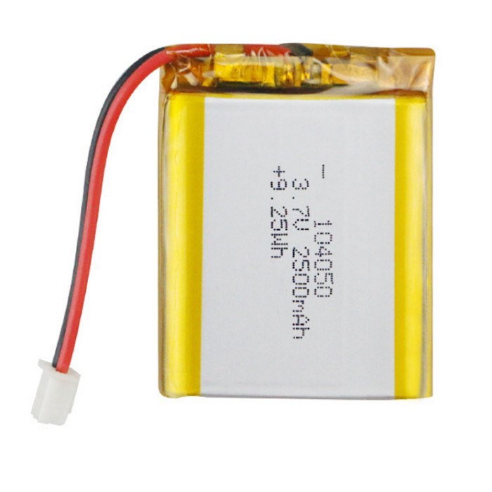 104050 Li Ion Polymer Battery 3.7V 2500mAh 9.25Wh For Heated Glove