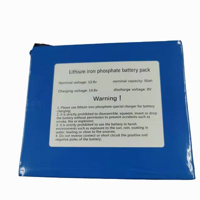 Custom Energy Storage Lithium Iron Phosphate Battery Pack 12V 50A